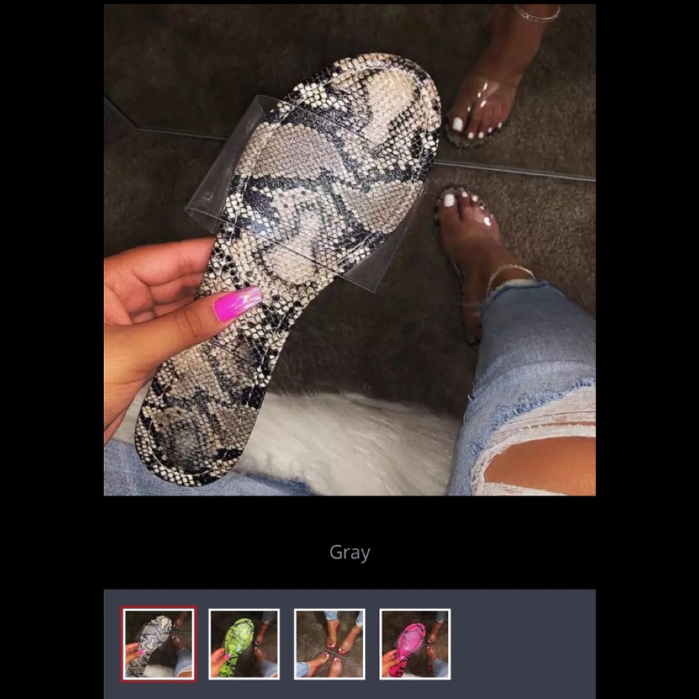 Snake Skinned Sandals